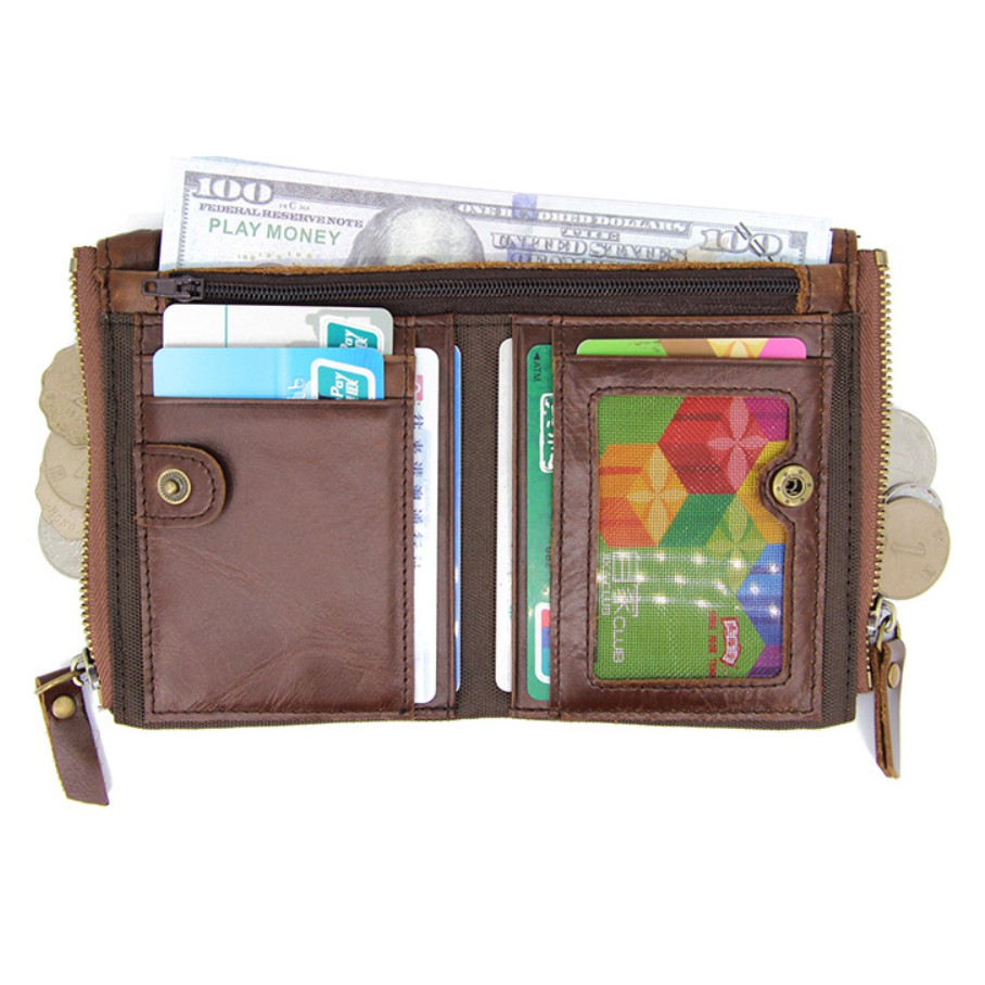 Dompet kulit sapi asli pria - RFID PROTECTED (OLYMPUS)