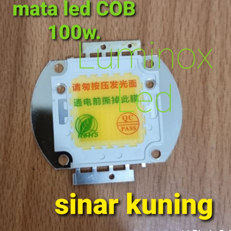 mata led cob kuning 100w 100watt / chip led model epistar 100 watt 100 w 3000k