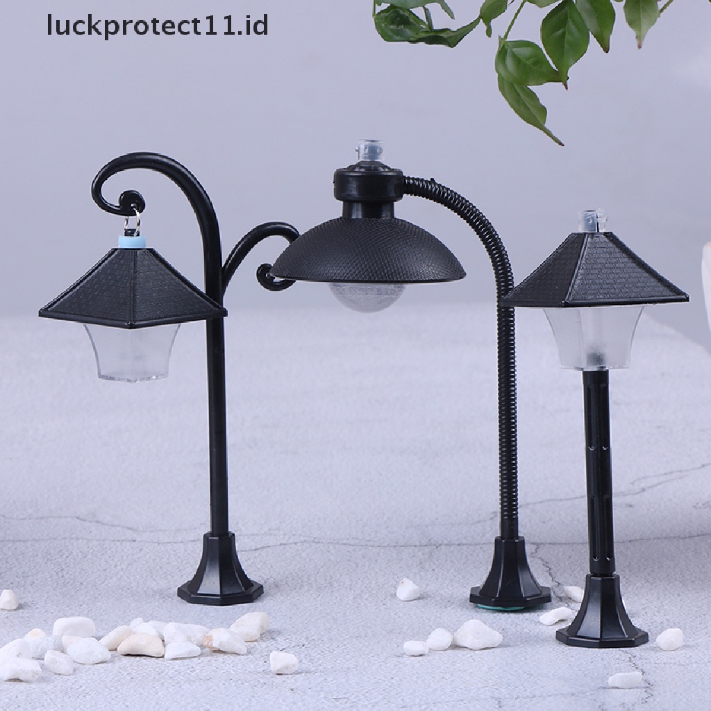 // Hg &amp; ID// 1pc Lampu Jalan Kerajinan Patung Hiasan Taman Miniatur fairy garden decor.