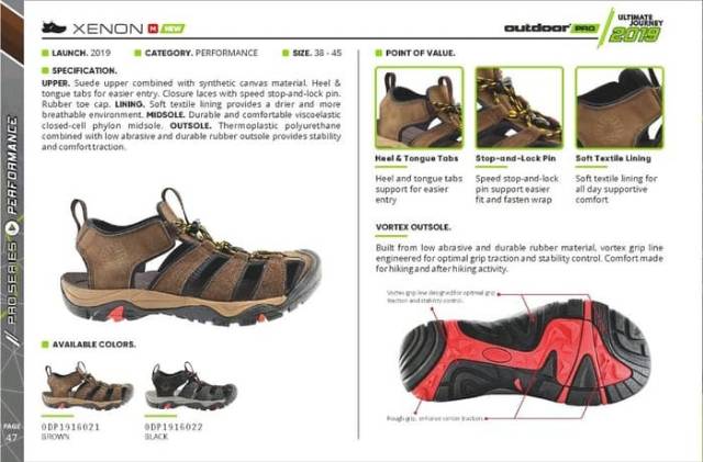 Sandal Outdoor Pro Xenon Coklat Original