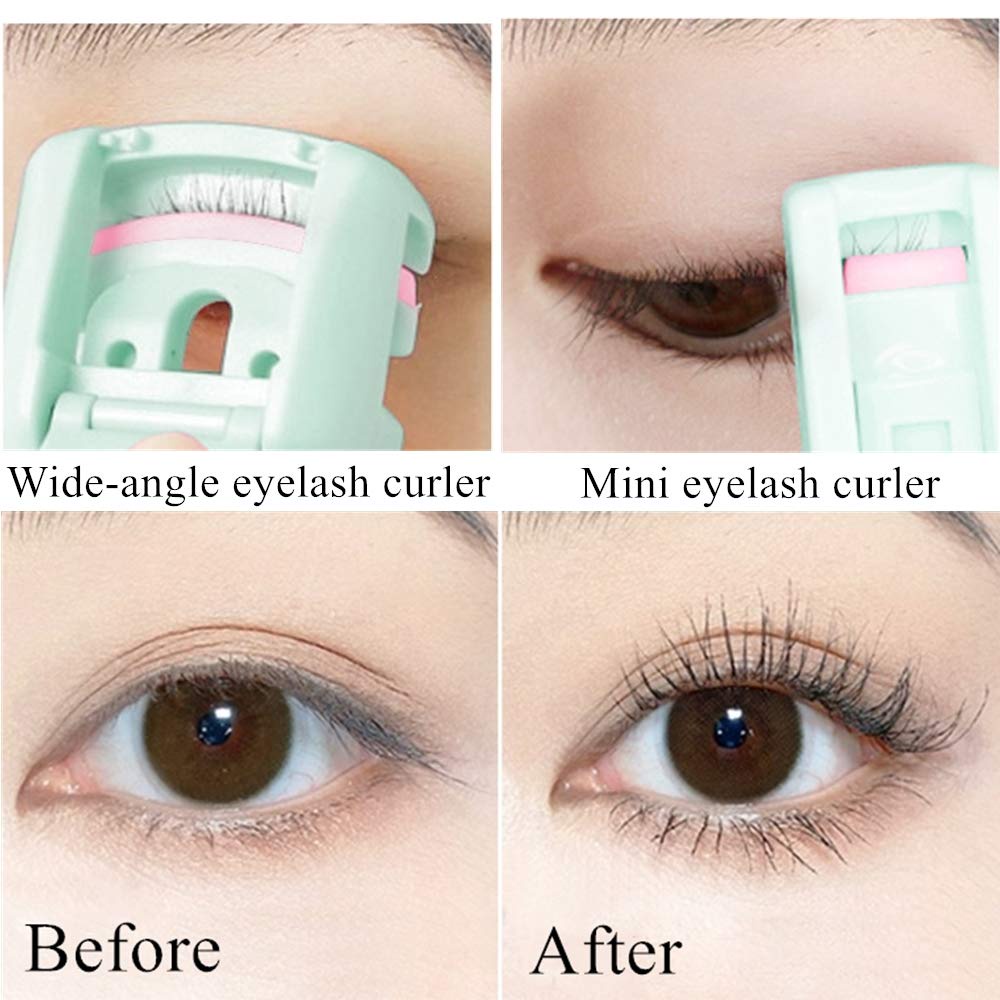 [2Pcs/Sets Eyelash Curler Set with Wide Angle Eyelash Curler][ Precision Mini Partial Corner Half Eyelash Curler ]