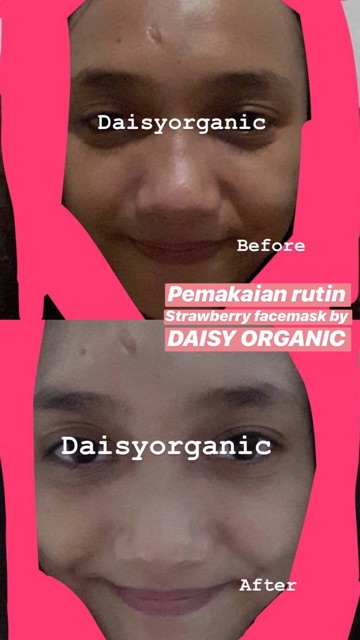 Daisy Organic Strawberry Facemask Face Mask Masker BPOM Original