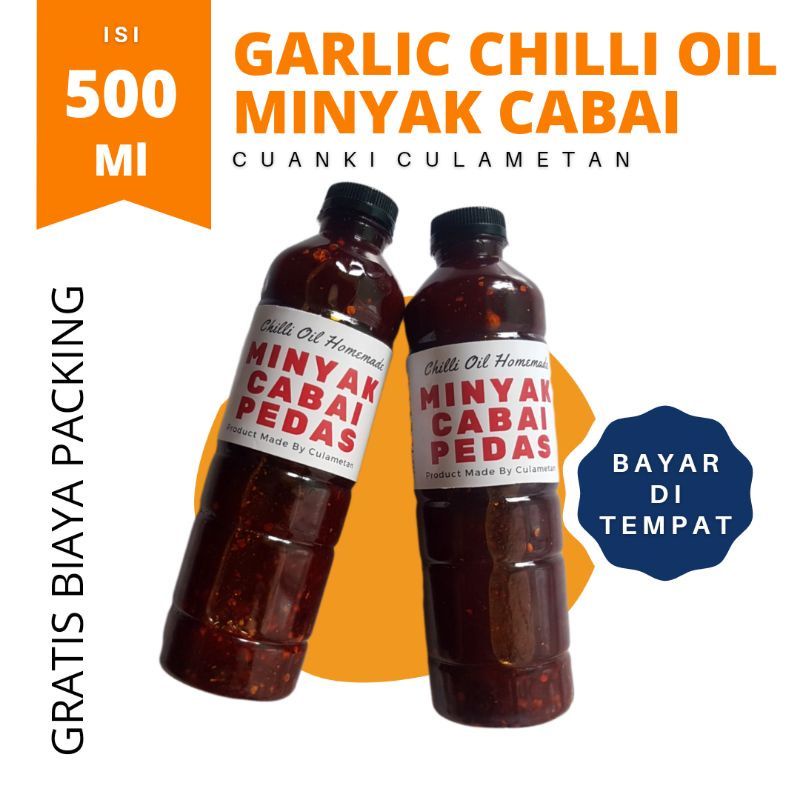 

minyak cabe chilli oil 500 mill kwalitas super saus dimsum cabai masakan bakso seblak