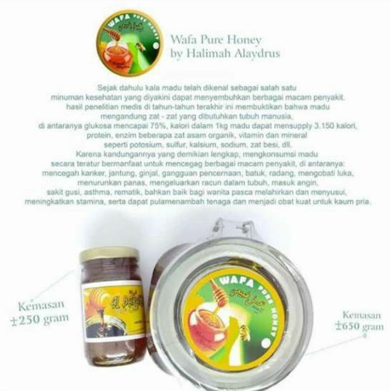

Madu wafa asli 100%