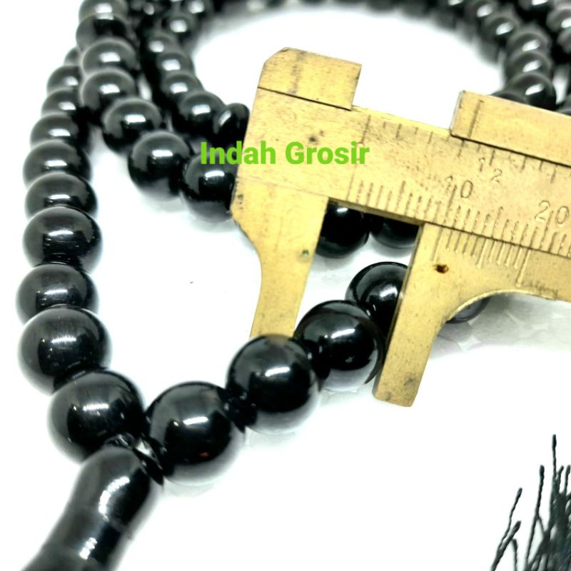 TASBIH BATU BLACK ONYX 10MM 99BUTIR ORIGINAL