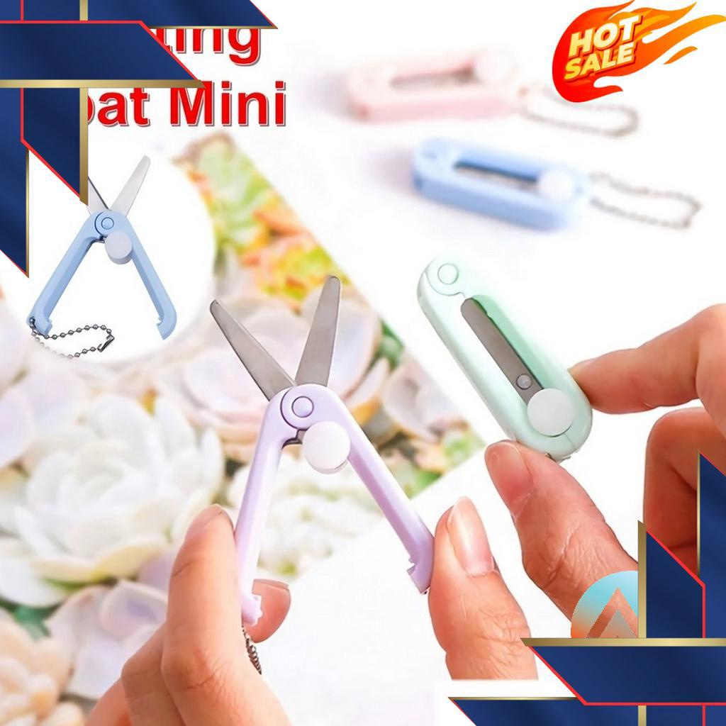 

LUAR BIASA APEN Gunting Lipat Mini Portable Stainless Steel Retractable Folding Scissors Pemotong Kertas Paper Cutter Barang Unik Murah Lucu Import