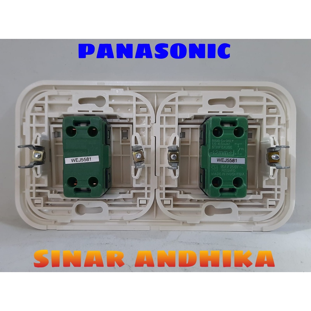 SAKLAR SERI LEBAR INDIKATOR PUTIH PANASONIC WEJ 78049+WEJ 5581