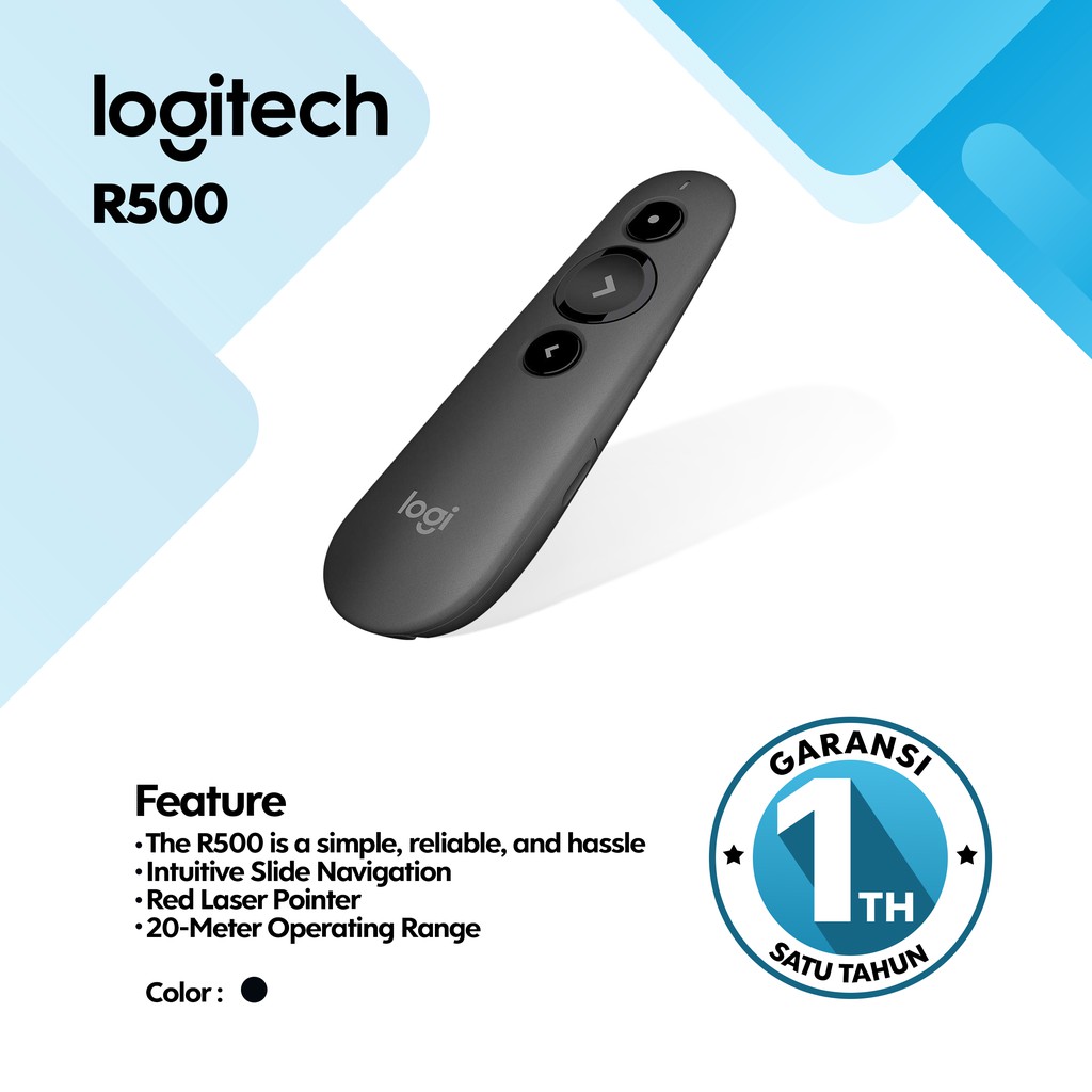 Logitech R500 Laser Presentation Remote Black