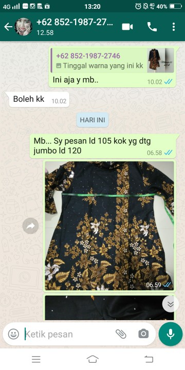Atasan Tunik Batik Marina Unggul Jaya Quality Premium Orisinal