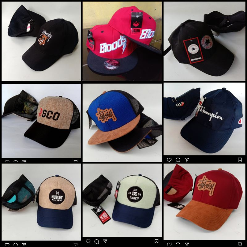 TOPI 3SECOND PRIA WANITA BUAT SEPEDAAN TRAVELLING /FREESTIKER