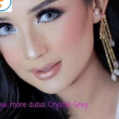 ✿ SOFTLENS MINUS NEW MORE DUBAI CRYSTAL GREY 14.5mm (-0.50 sd -5.50) GRATIS TEMPAT SOFLEN ♨