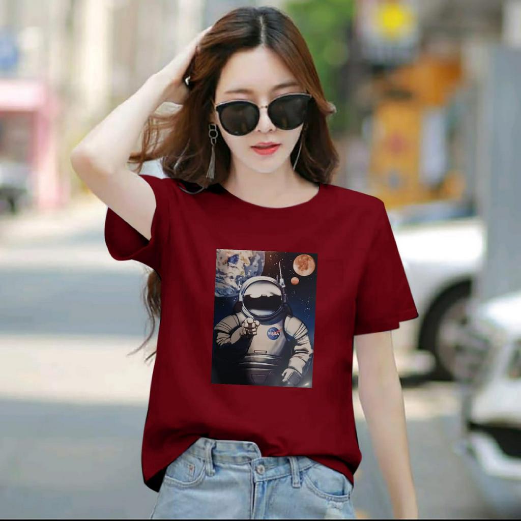 BAJU ATASAN TRENDY ASTRO GIRL PENDEK-KAOS DISTRO CEWEK KEREN KEREN LENGAN PENDEK MASA KINI DAN TERLARIS