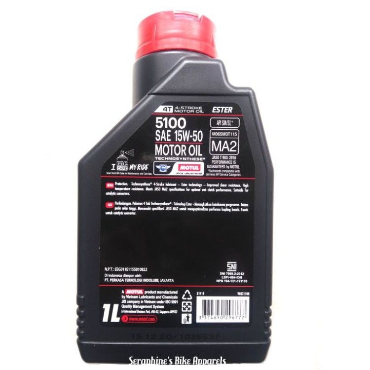 MOTUL 5100 ESTER 15W50 4リットル その他 | feminus.com.uy