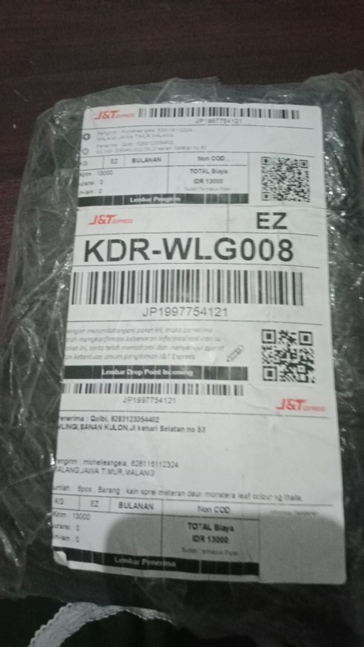 Kain Sprei Meteran Daun Monstera Leaf Colour Thalia Esra