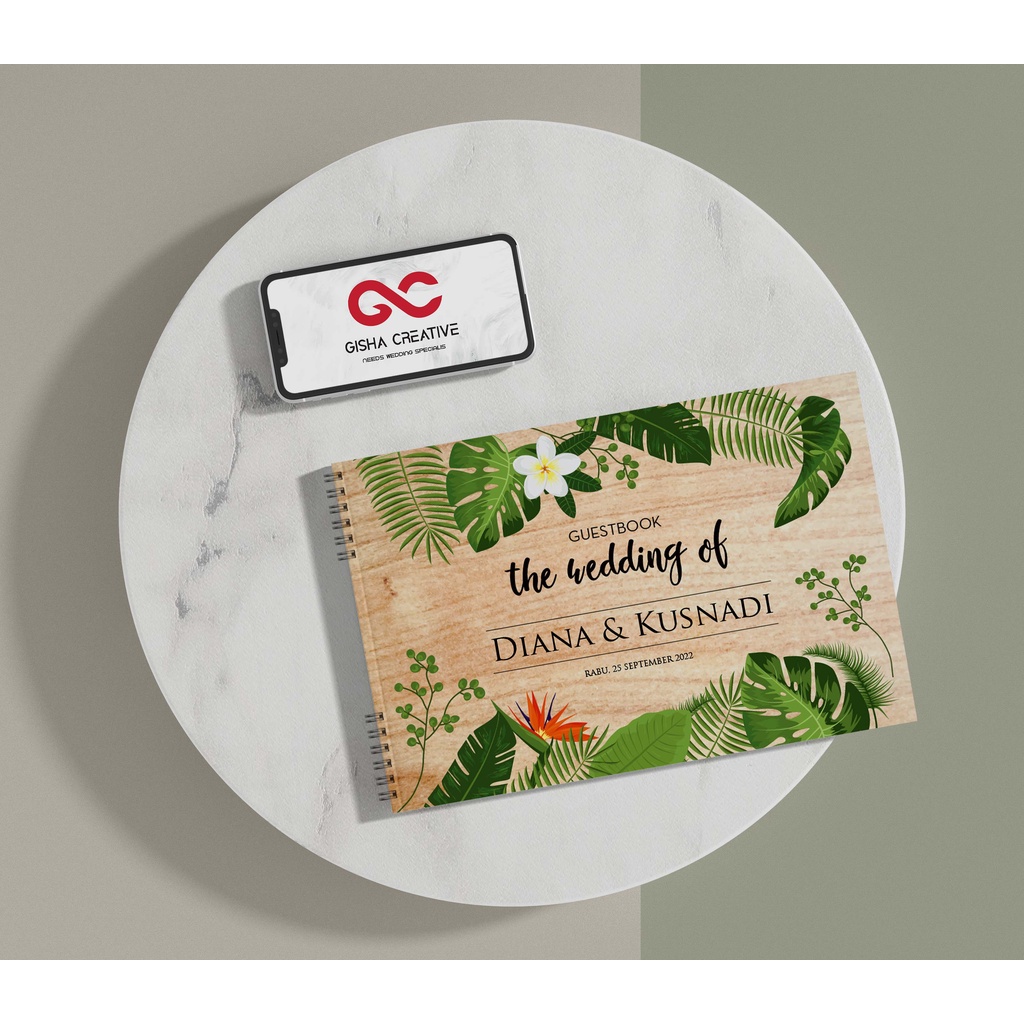 BUKU TAMU PERNIKAHAN HARD COVER & SOFT COVER DESIGN CUSTOM JILID SPIRAL MURAH DEPOK