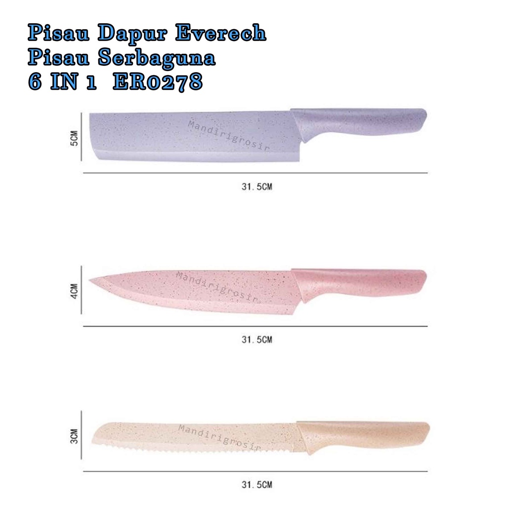 Pisau *Pisau Dapur  *pisau serbaguna *6 IN 1