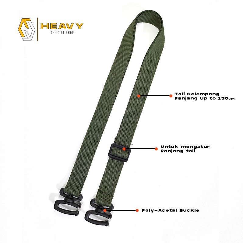 Tali Selempang Tas Original Heavy - Webbing Long Straps Nylon Cotton . tali tas . tali tas slempang