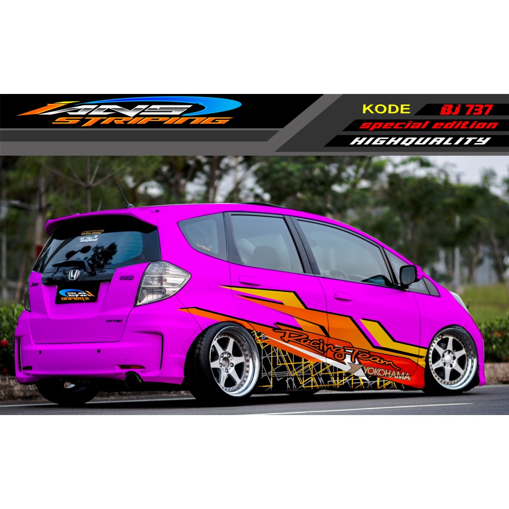 VARIASI STIKER MOBIL HONDA BRIO AGYA JAZZ AVANZA YARIS / DECAL STICKER MOBIL JAZZ / STIKER MOBIL