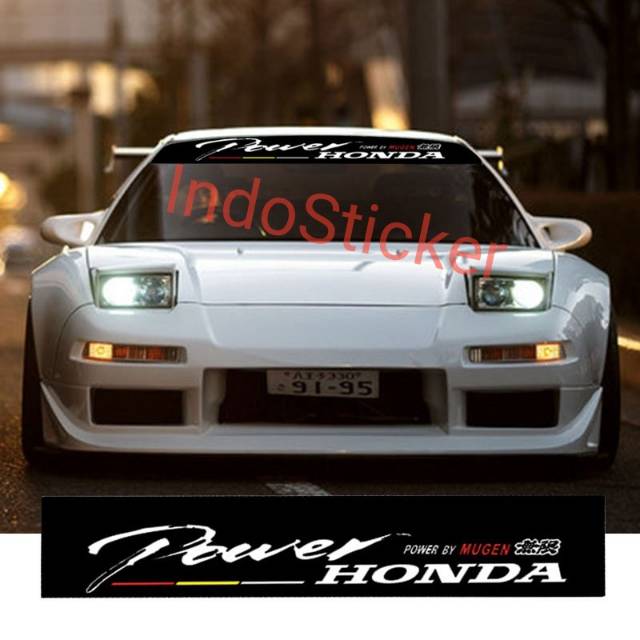 Sticker kaca depan mobil mobilio cutting stiker kaca mobil honda jazz brio accord plus dasarn hitam