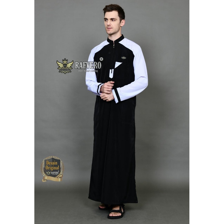 Jubah Alzam Gamis Pria Baju Muslim Lengan Panjang Katun BSY Premium