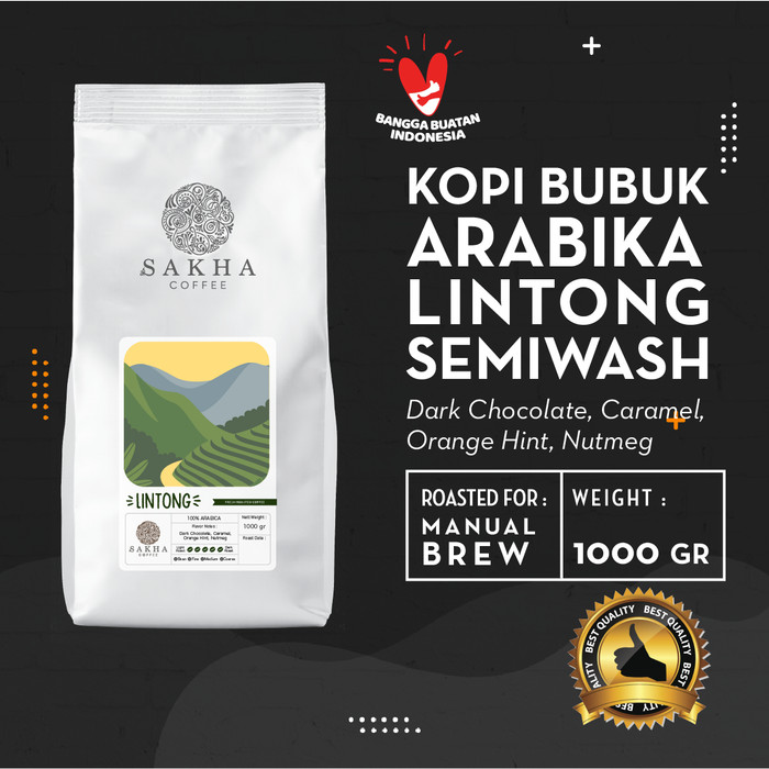 

Kopi Bubuk Arabika Lintong Sumatra For Manual Brew 1 Kg - SAKHA COFFEE - KBMLIN1000