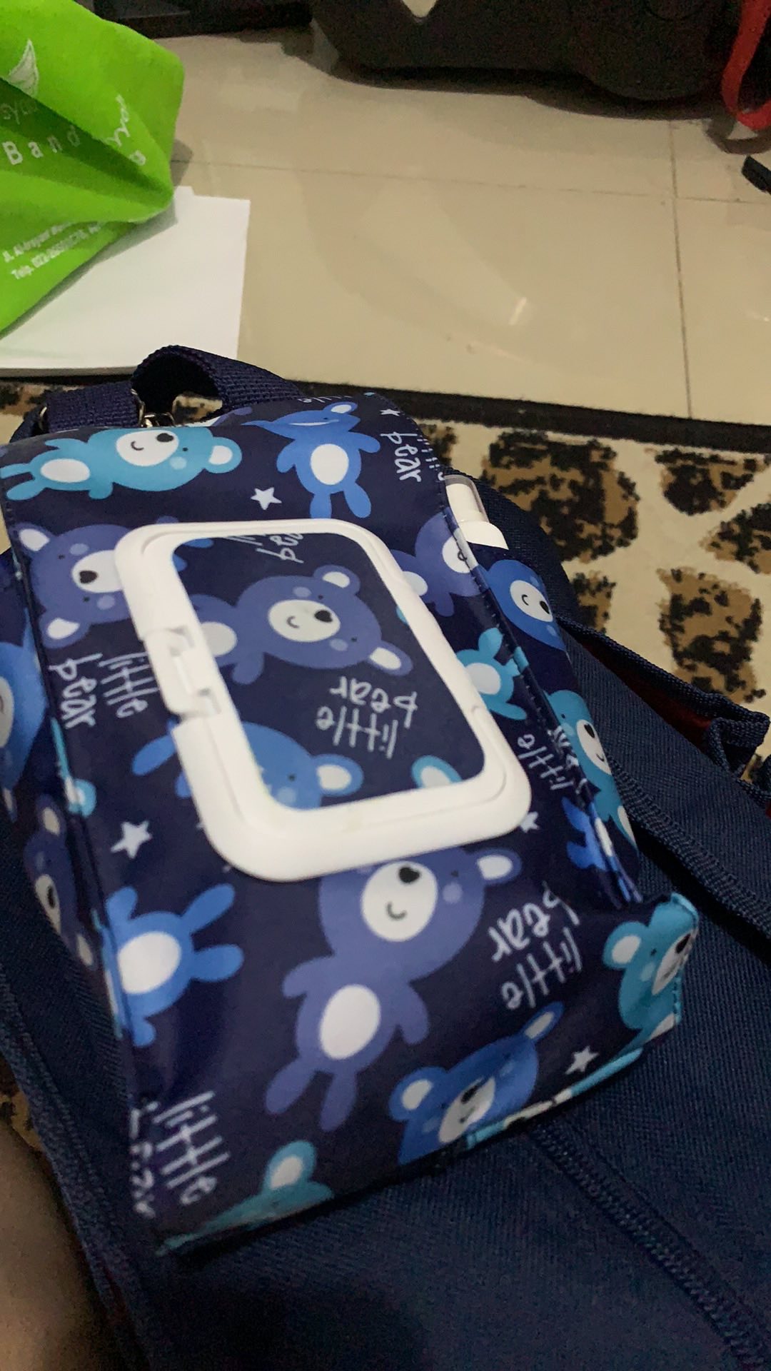 Tempat Tissue Basah Dan Kering 2in1 3in1 4in1 Boomerang Biru Donker