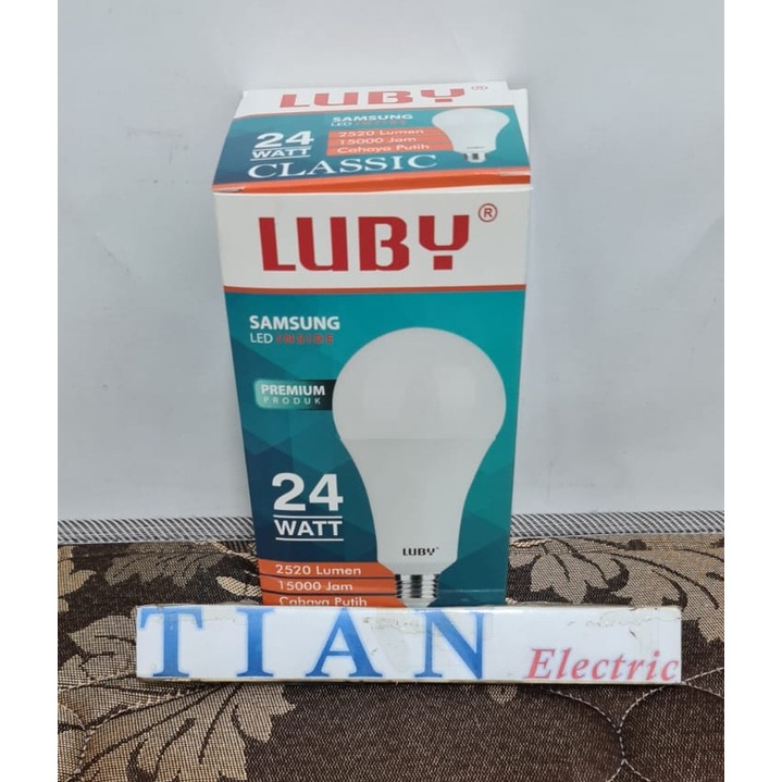 LUBY Lampu LED Classic Cahaya Putih 24 Watt
