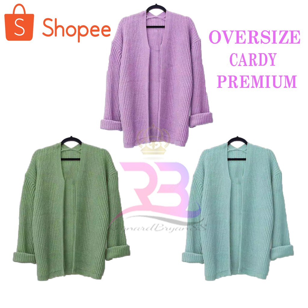 CARDIGAN RAJUT WANITA || OVERSIZE CARDY PREMIUM