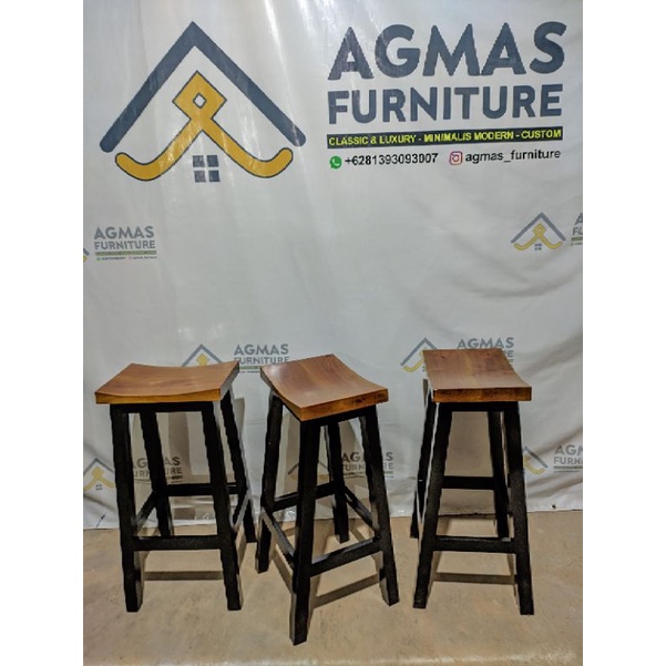 kursi cafe, kursi bar, kayu Mahogany, furniture Jepara