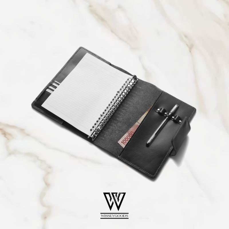 

binder kulit asli A5 agenda ring loose leaf