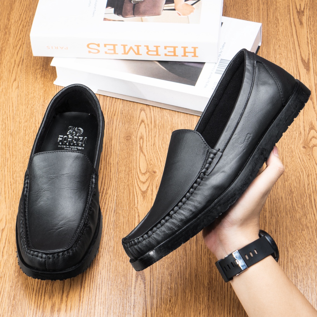 Moralist - Sepatu Slip On Pria Kulit Asli Big Size 44-46 DP