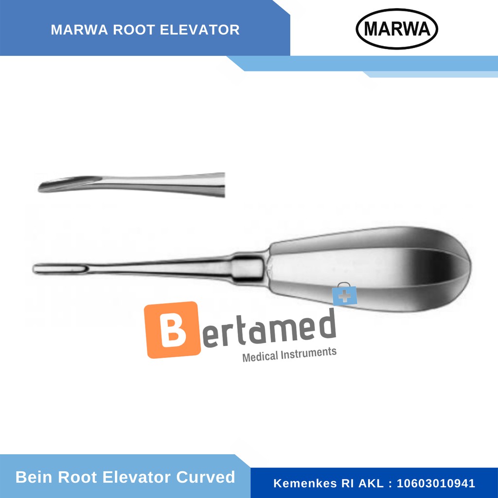 Jual Bein Root Elevator Curved 1 mm 2 mm 3 mm / Bein Dental Gigi