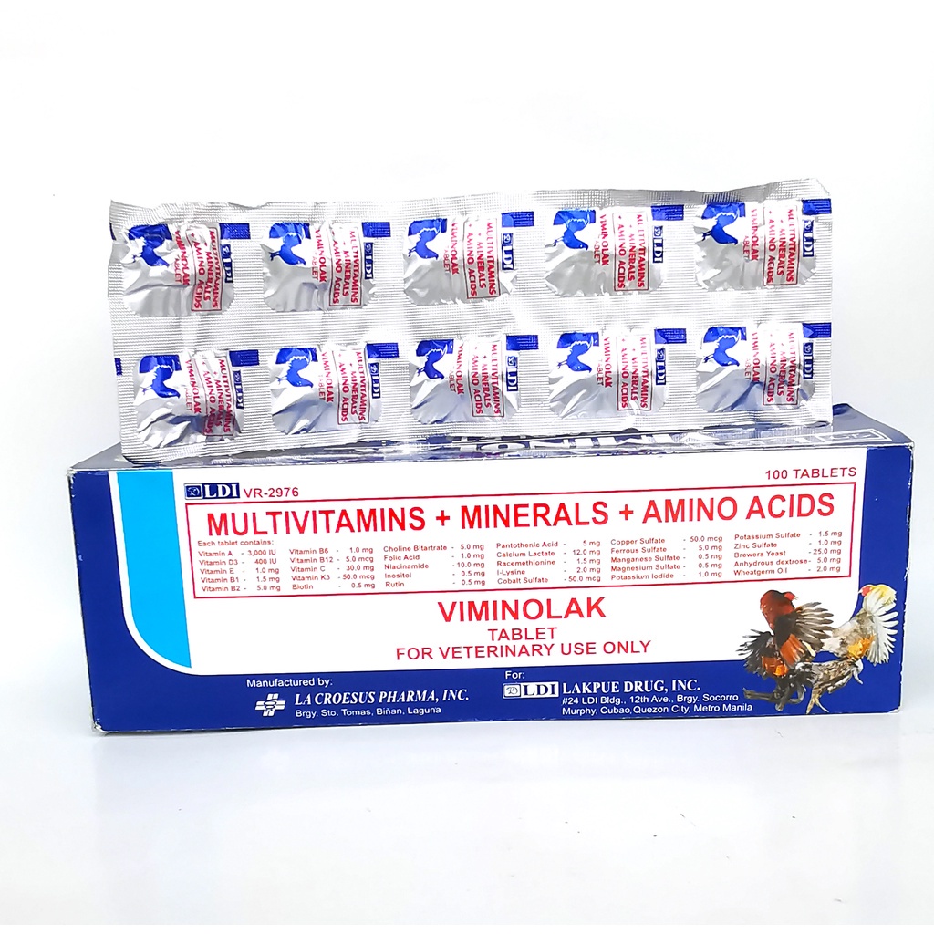 VIMINOLAK Penguat Otot Ayam Vitamin Ayam - 1 Strip