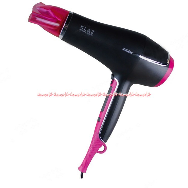 Klaz Hair Dryer Pink Black Pengering Rambut 8kontrol Temperatur Hair Drayer Klas Besar Salon Kokoh Klaz Beauty &amp; Cair Ionic