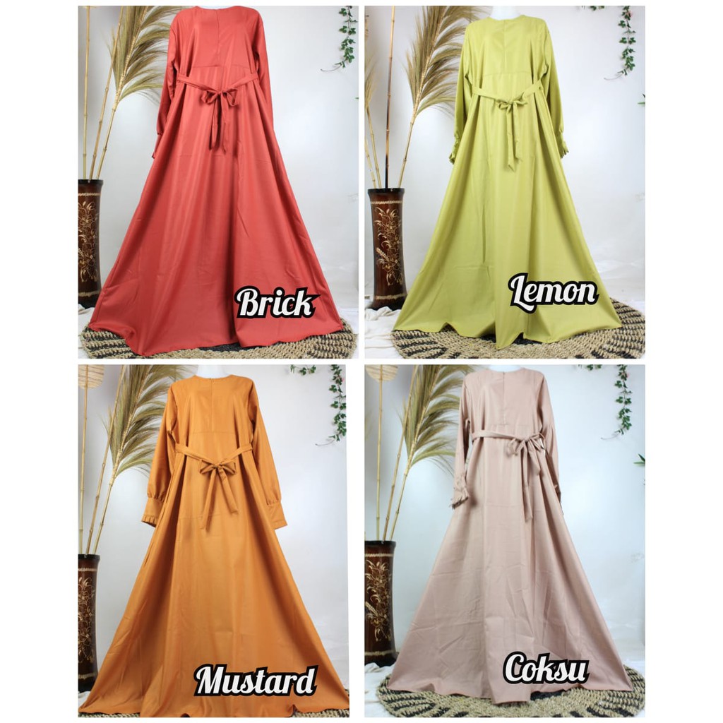 GAMIS TOYOBO POLOS BASIC HILMIA PREMIUM ANEKA WARNA SERAGAMAN TERBARU M L XL XXL