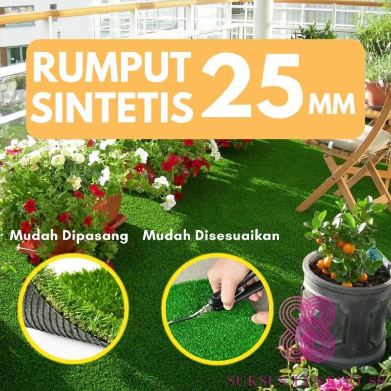 Karpet Rumput Sintetis 25mm Type Swiss 100 x 100