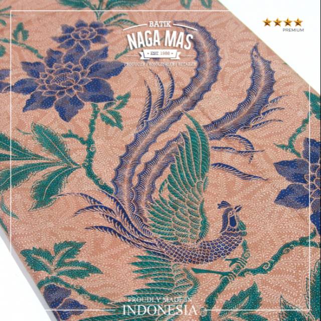 BATIK NAGA MAS - KAIN BATIK PREMIUM BURUNG HIJAU TANAHAN