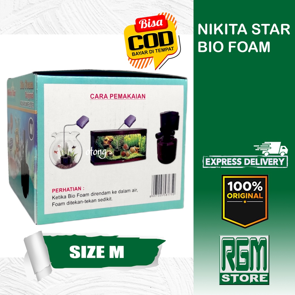 NIKITA STAR BIO FOAM MEDIUM SEDANG Aquarium Aquascape Sponge filter