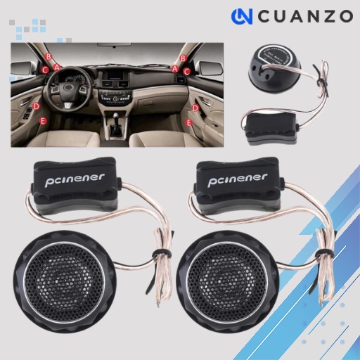 Speaker Mini Dome Tweeter Mobil HiFi 140W 2 PCS / Speaker Tweeter Mobil Ertiga Bmw Alya Avanza Brio Calya Crv Sigra Classic Bulat / Speaker Mobil Bawaan Avanza Veloz Agya Alya All New Brio Carry Calya Canter Grand Max Grand Livina Innova Kijang Dashboard