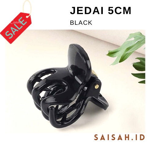 JEDAI RAMBUT HITAM / JEDAI ORIGINAL Bahan Tebal / Jepitan Rambut Jedai 3 CM DAN 5 CM