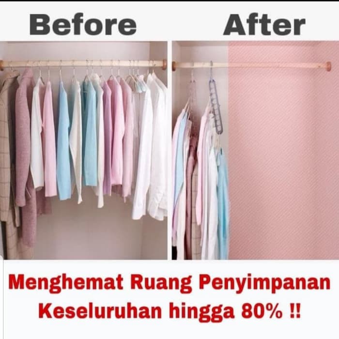 GANTUNGAN BAJU MAGIC HANGER/LEMARI/ORGANIZER/LAUNDRY