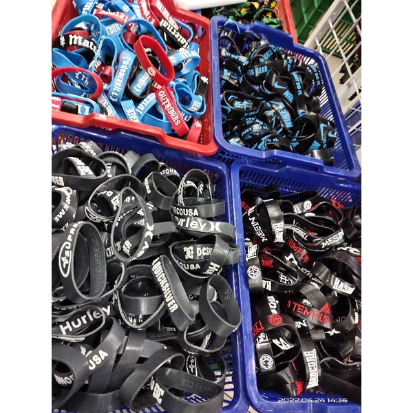 Gelang Karet Metal Dewasa Lebar 1.8mm Lusinan Isi 12pcs