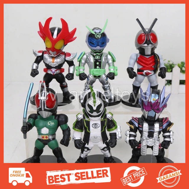 TOPPER MAINAN HIASAN MASKED KAMEN RIDER RX SET ISI 6 PCS ACTION FIGURE