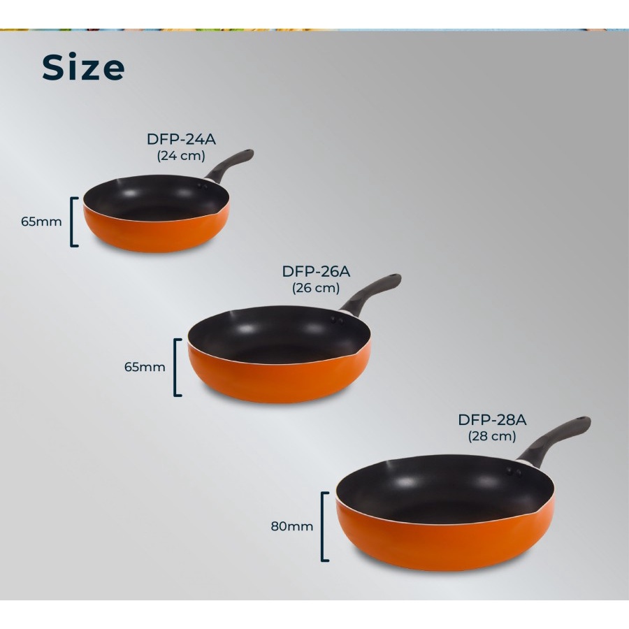 Wajan Miyako DFP-28A Deep Fry Pan Non Stick 28 cm Miyako DFP 28A Wok