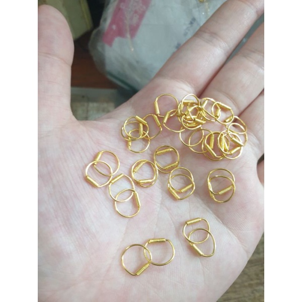 Anting kenip anak bayi newborn emas asli 24K 24 karat 0,5 gr setengah gram