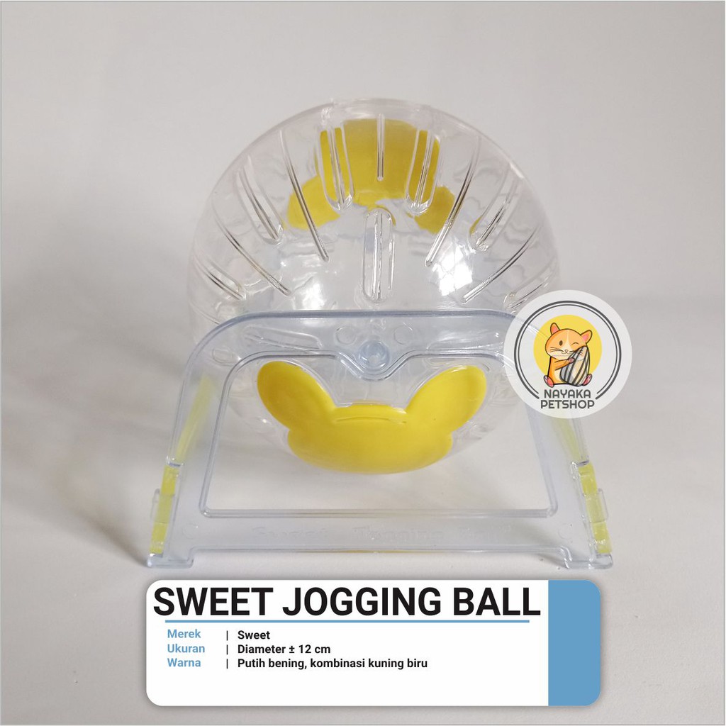 Sweet Jogging Ball Mainan Hamster Bola Rolling Roda Wheel Kincir Putar Hewan