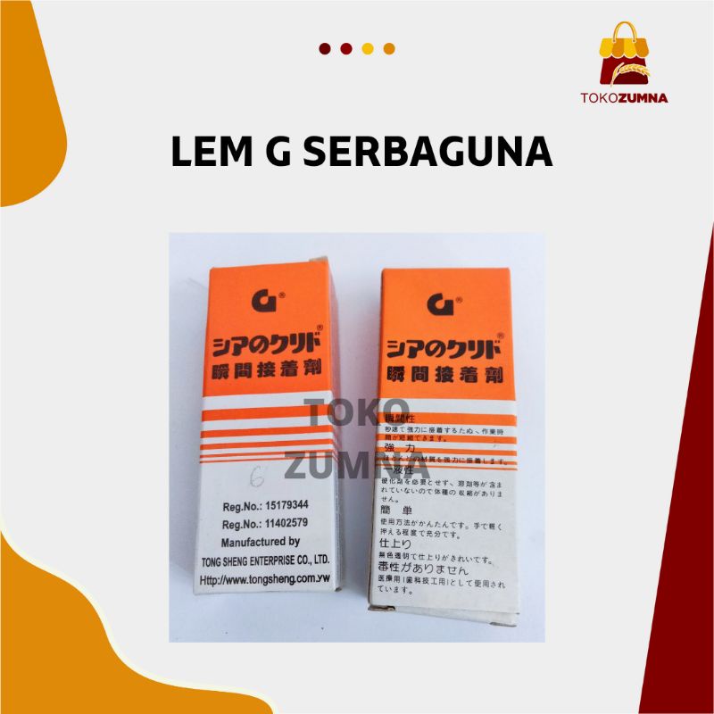 

Lem G Serbaguna Super Glue / Lem G Korea