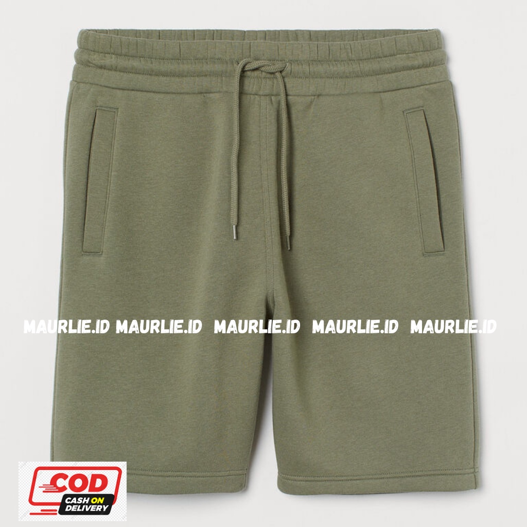 CELANA PENDEK BOARDSHORT / CELANA PENDEK PLEECE / CELANA PENDEK PRIA PREMIUM HIJAU ARMY