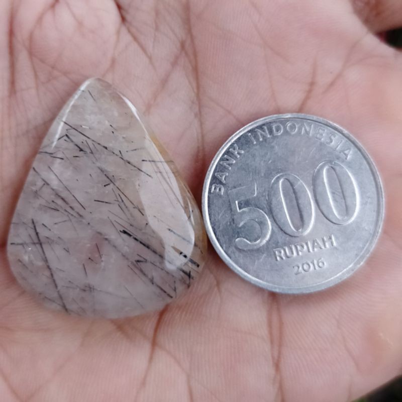 batu liontin kecubung es serat hitam antik bkn giok murah koleksi cincin perak emas berlian Ruby