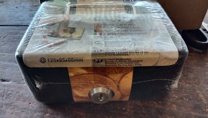 Cash Box Brankas Mini 125 X95 X 60 Mm Kotak Brangkas  Uang Perhiasan Besi Murah Deposit Box  500gr